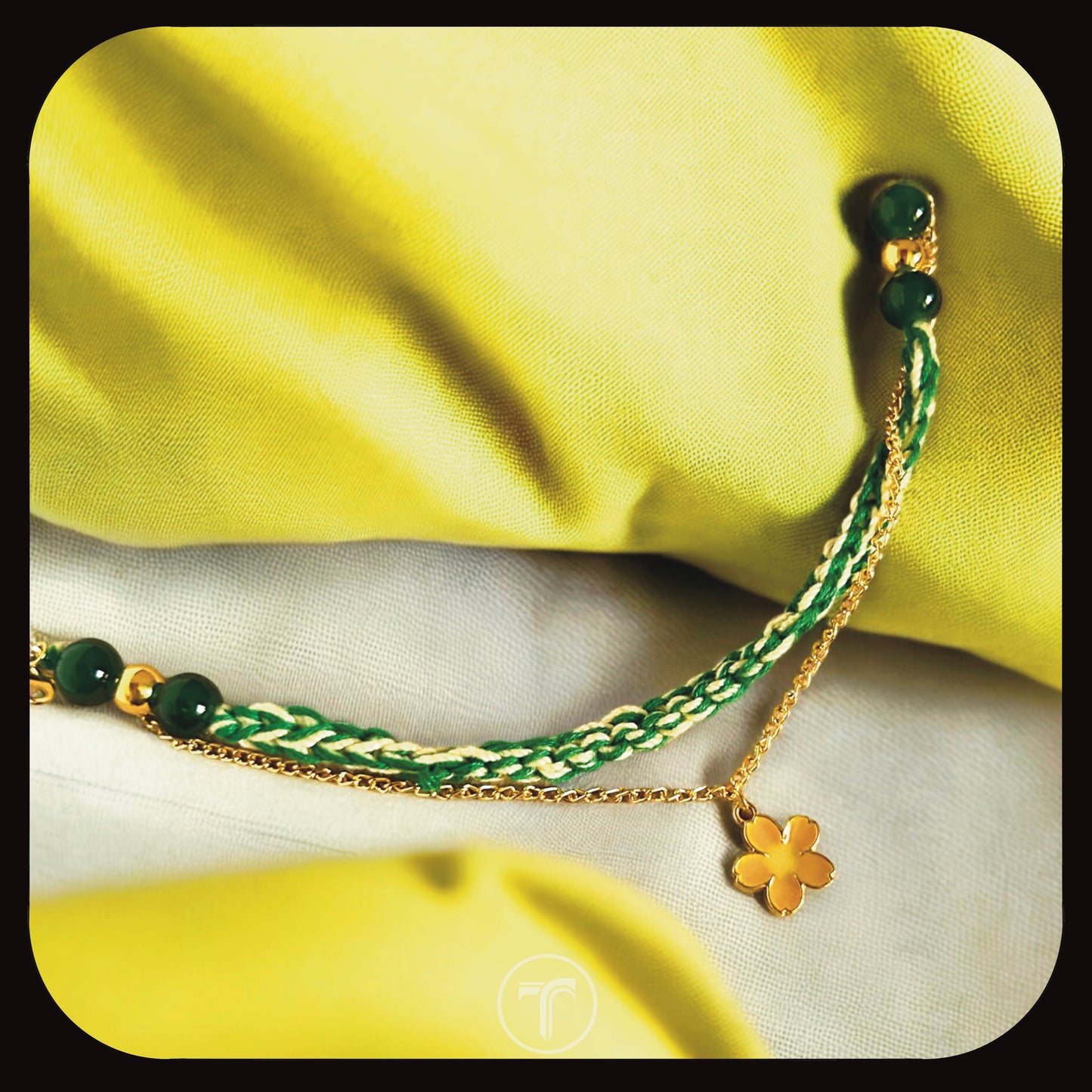 The Yellow Flower Charm Rakhi For Him/Her