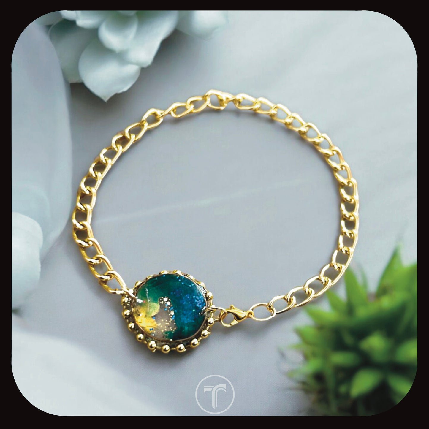 The Emerald Gold Bead Rakhi For Him