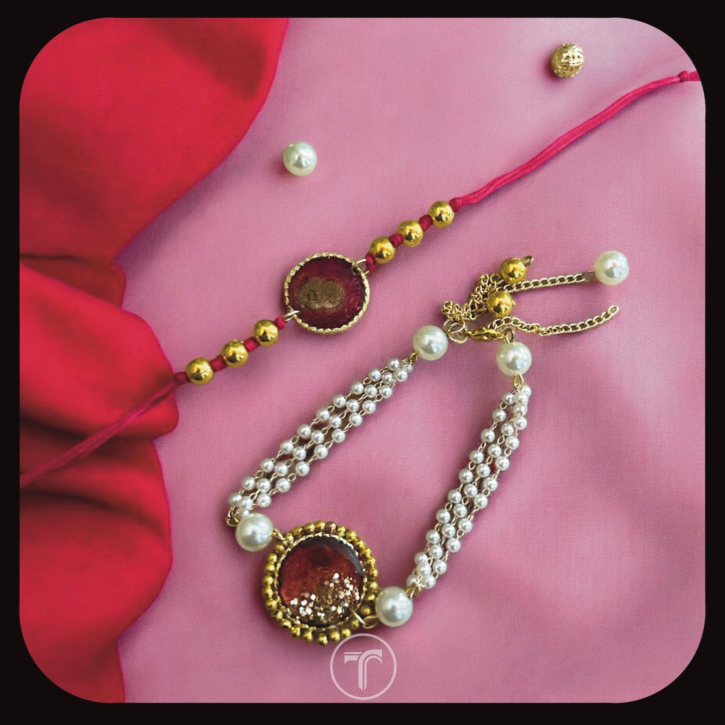 The Affinity Pearl Bhai & Bhabhi Rakhi