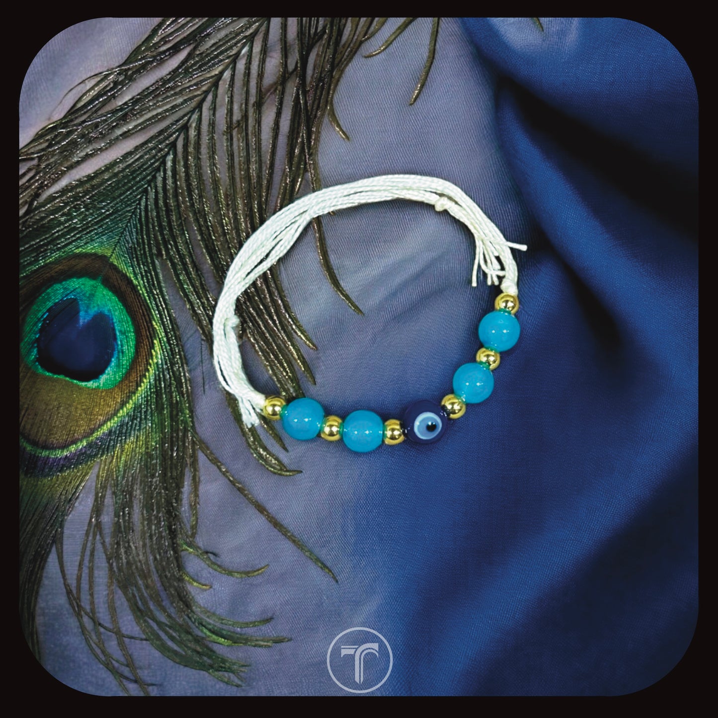 The Turquoise Evil Eye Charm Rakhi For Him