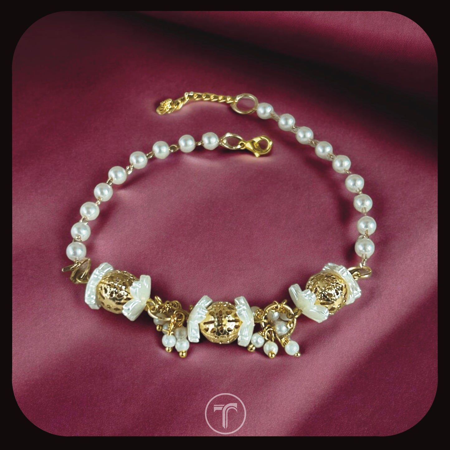 The Pearl Golden Charm Rakhi For Him