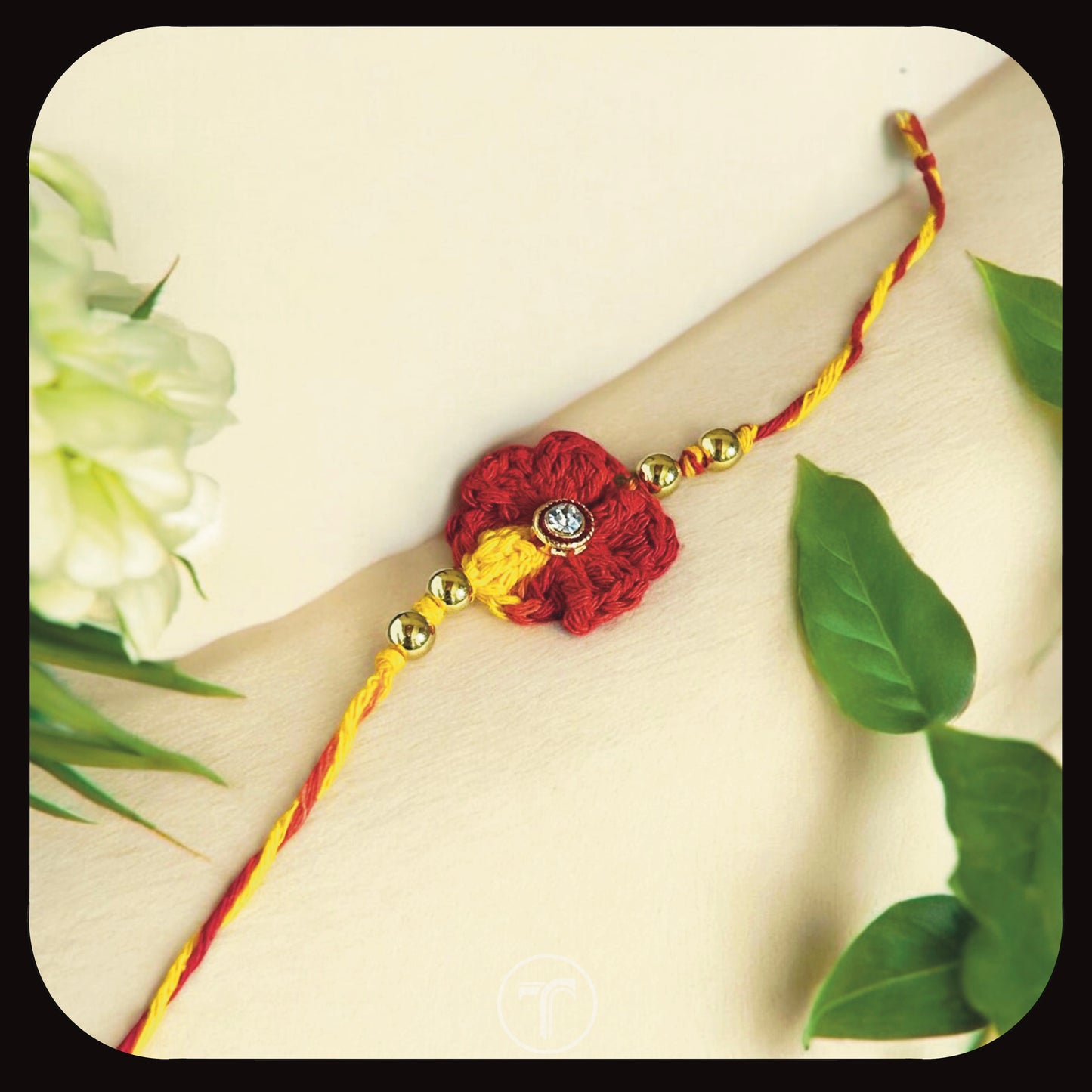 The Red Wool Charm Rakhi For Him