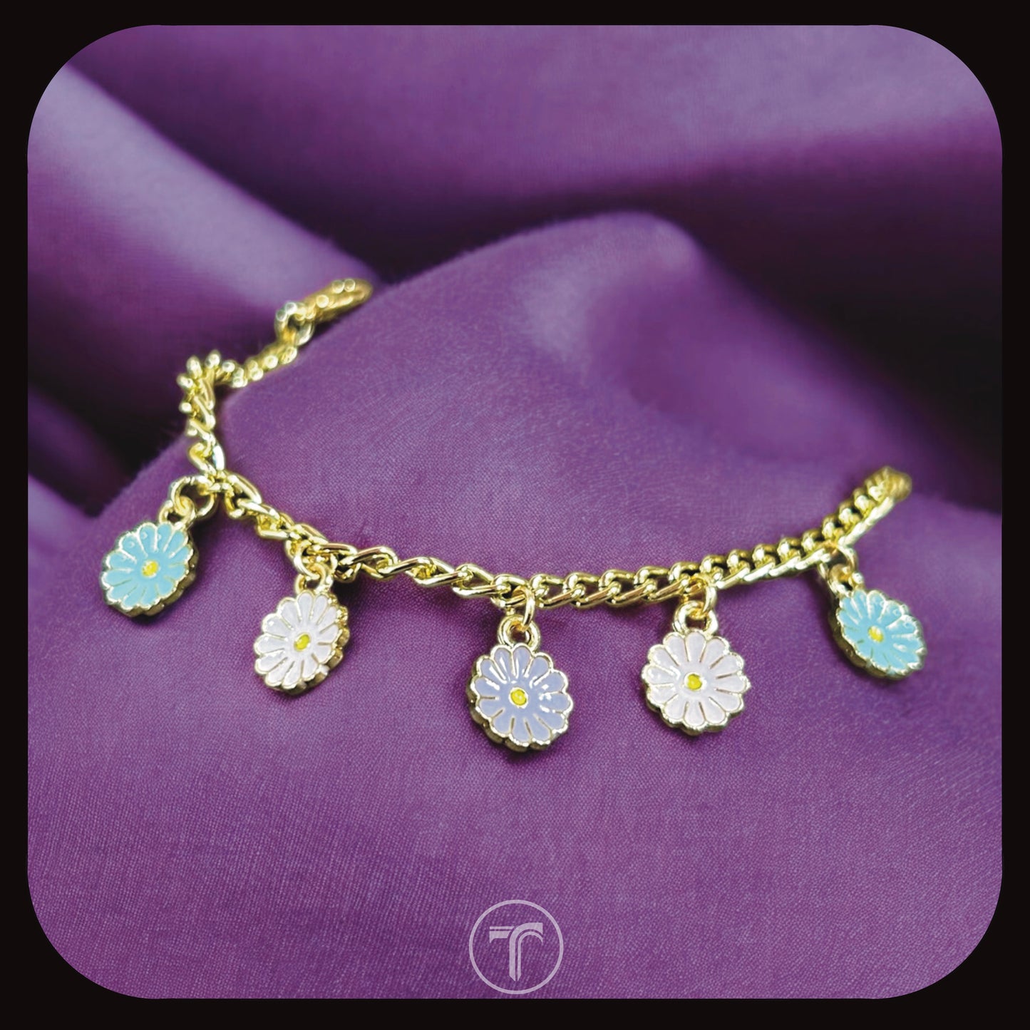 The Floral Multi Charm Bracelet