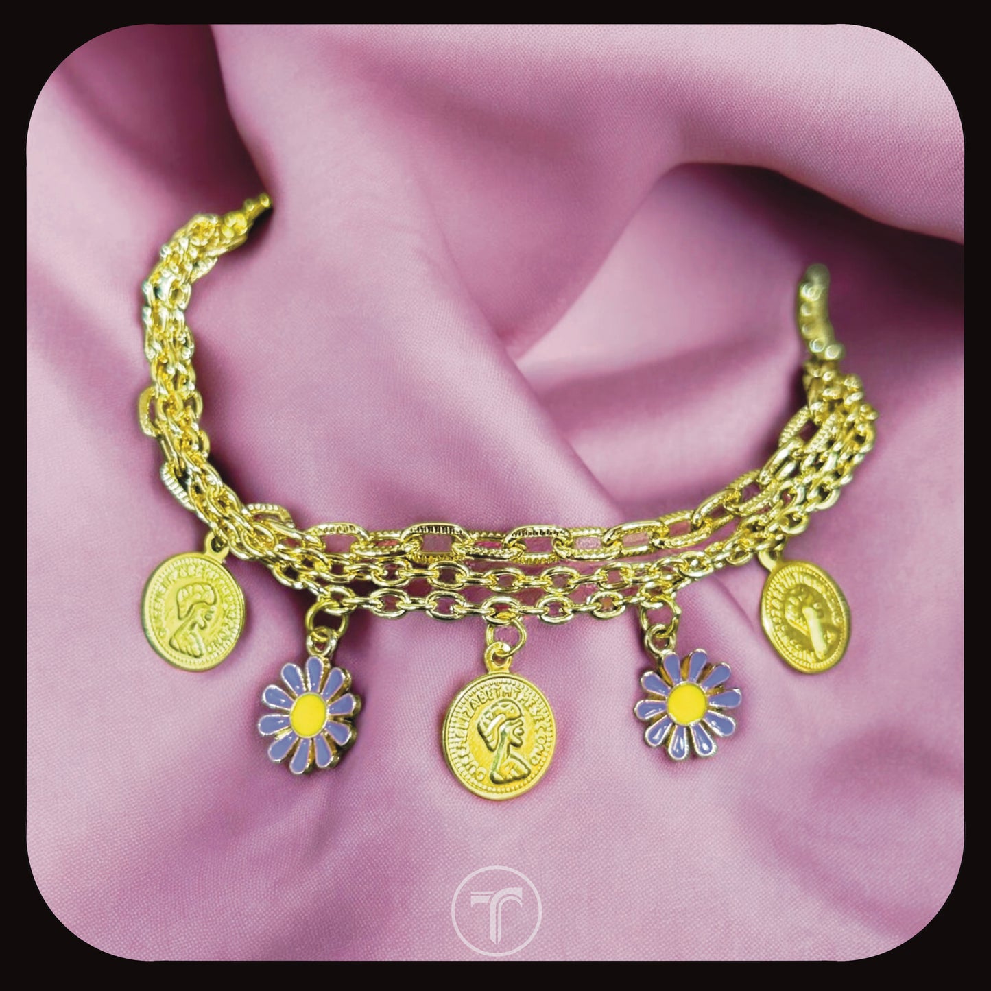 The Victorian Pastel Charm Bracelet