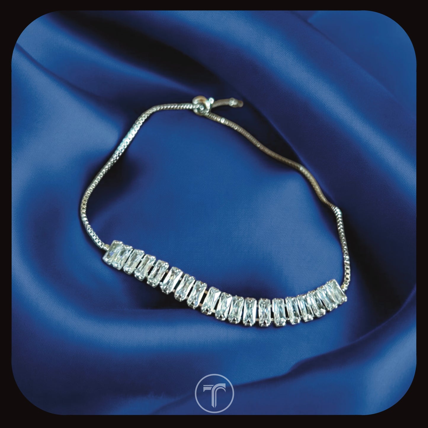 The Baguette Cluster Slider Bracelet