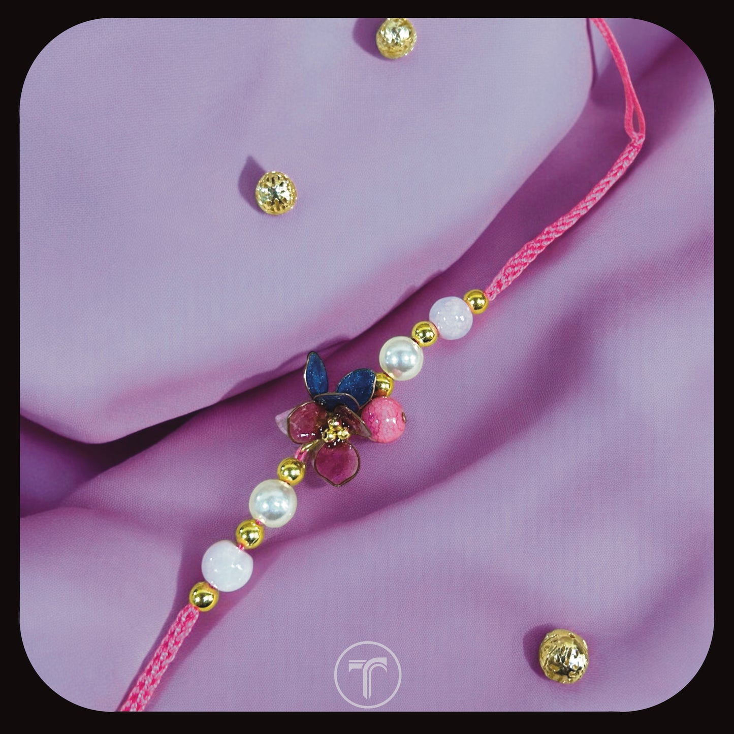 The Chandra Floral Resin Rakhi