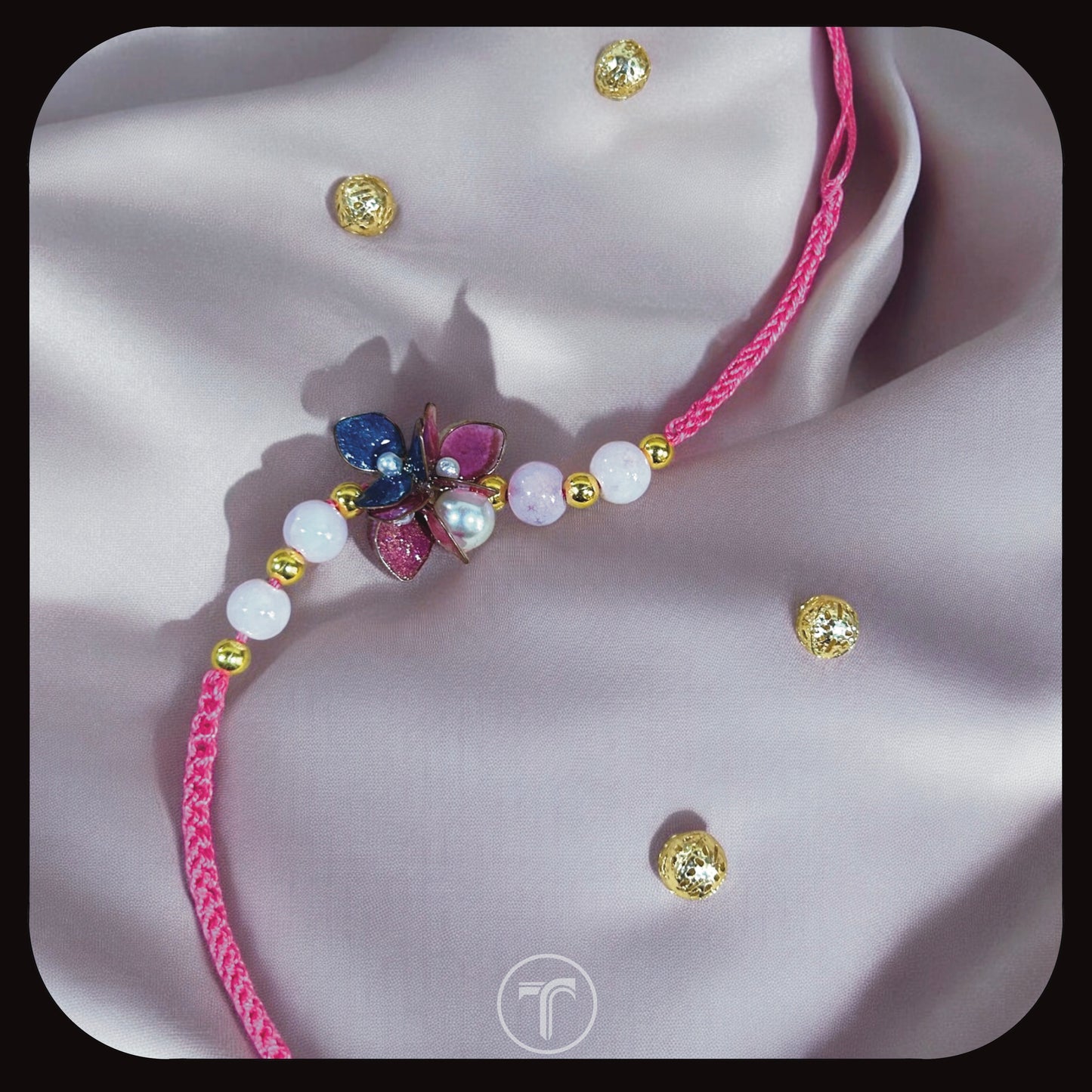 The Vibhav Floral Resin Rakhi