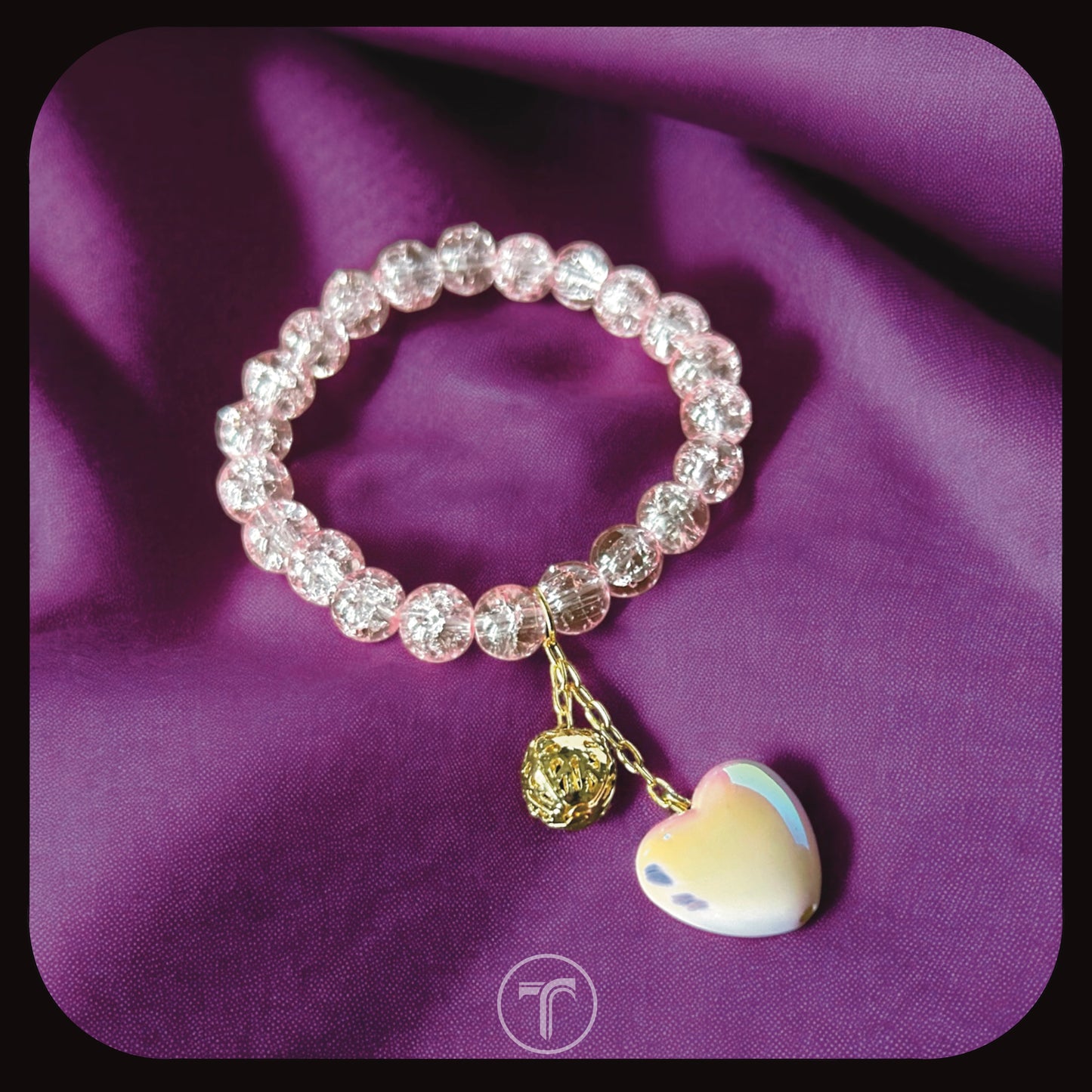 The Holographic Heart Charm Bracelet