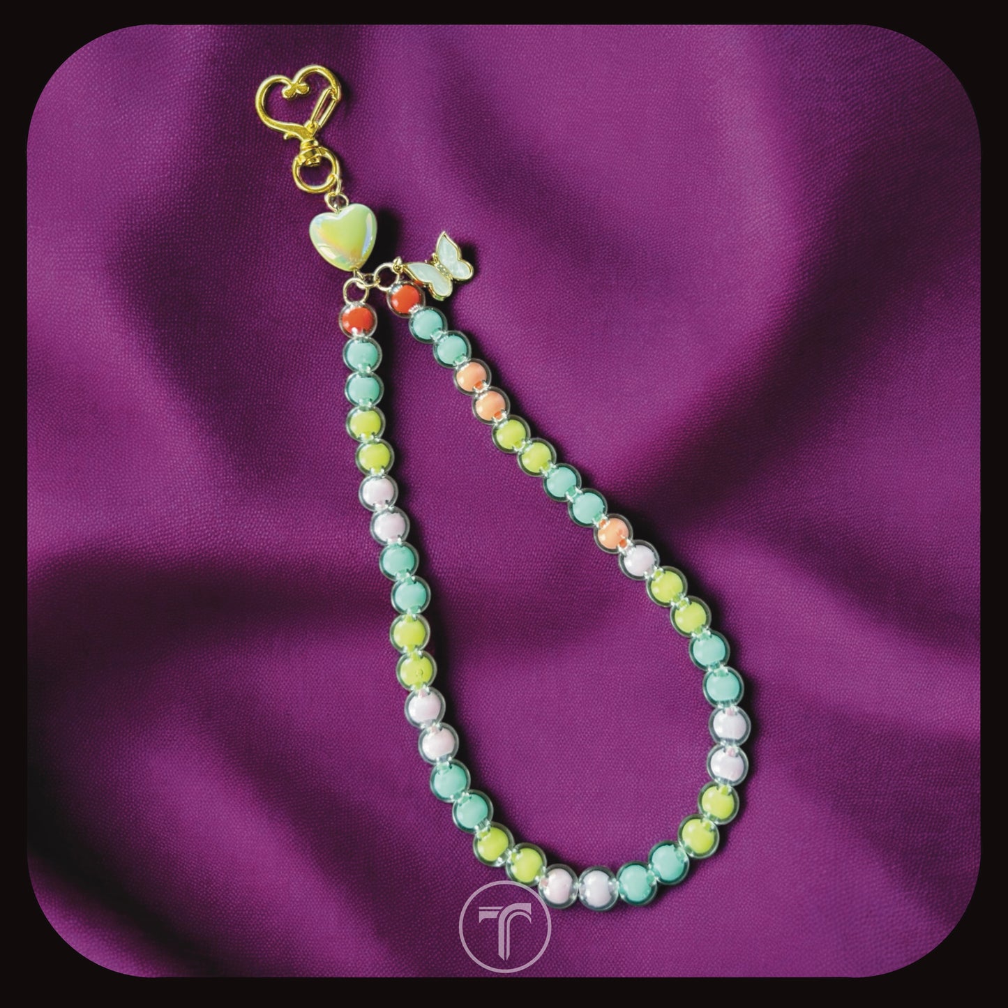 The Neon Heart Phone Charm