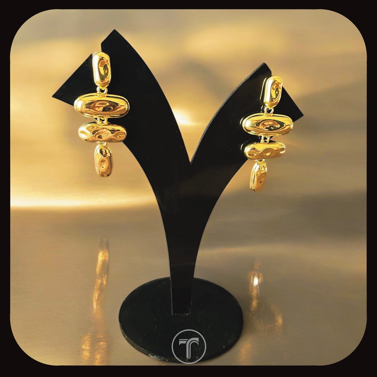 The Golden Mosiac Dangler Earrings