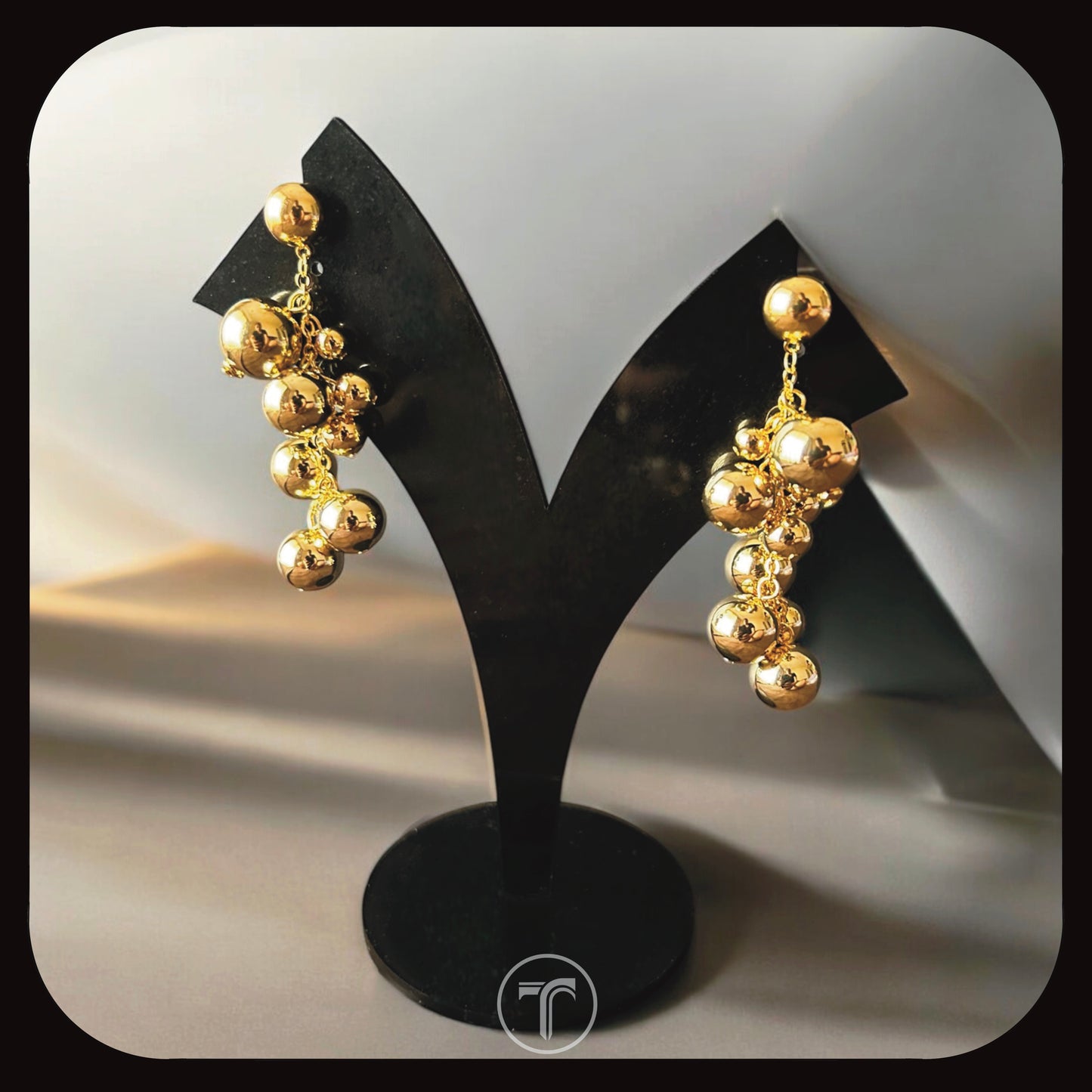The Golden Bubble Dangler Earring