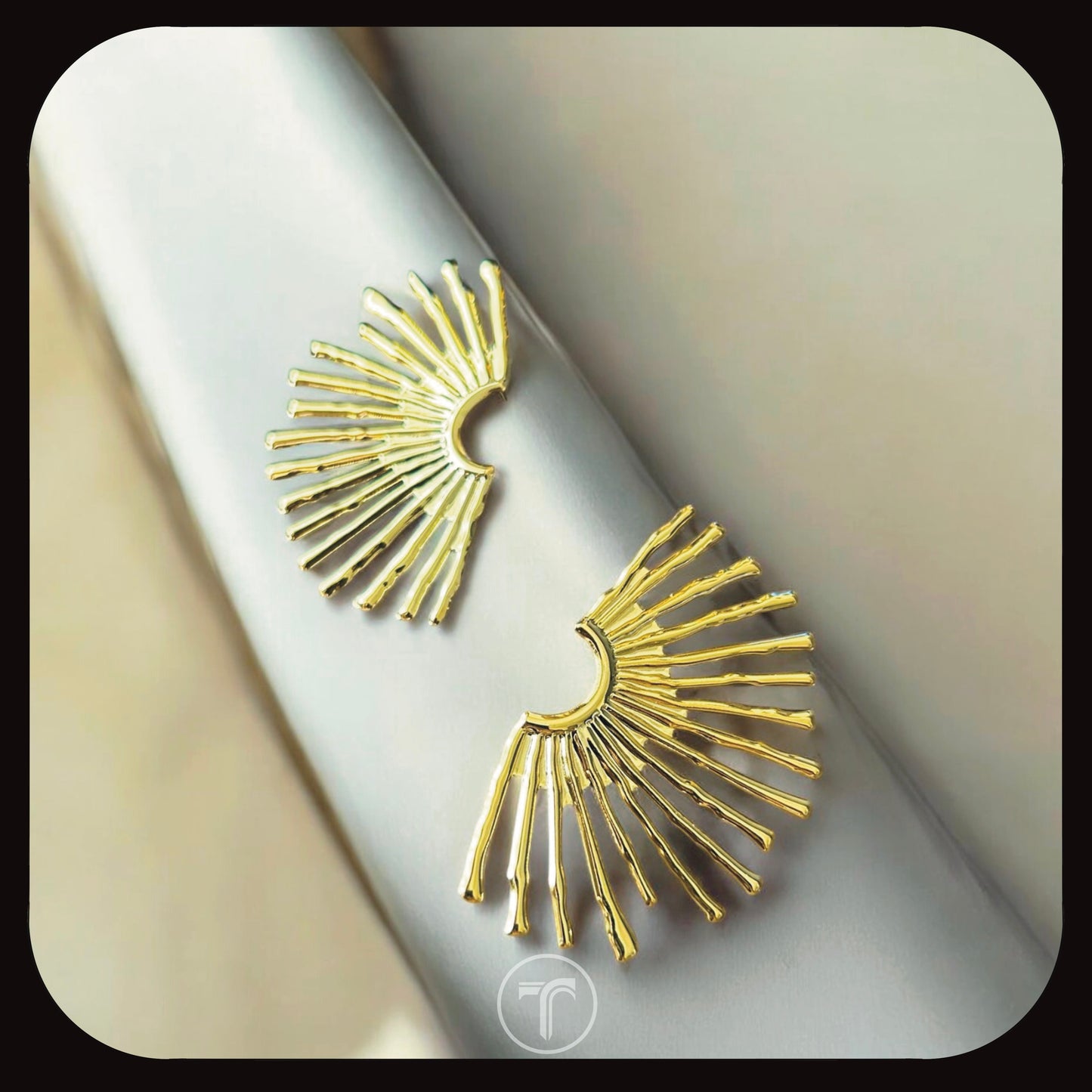 The Golden Rays Ear Studs