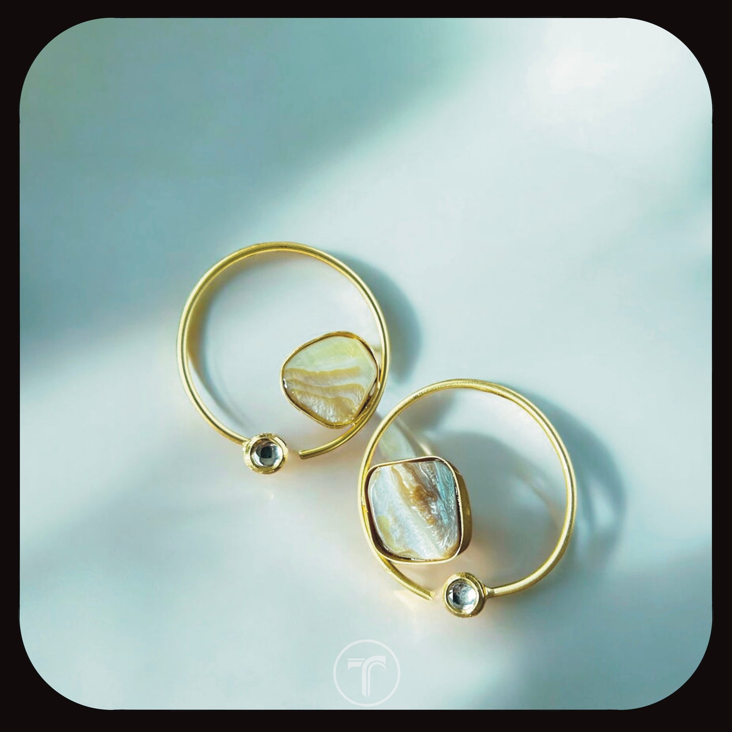 The Mother of Pearl Ear Studs