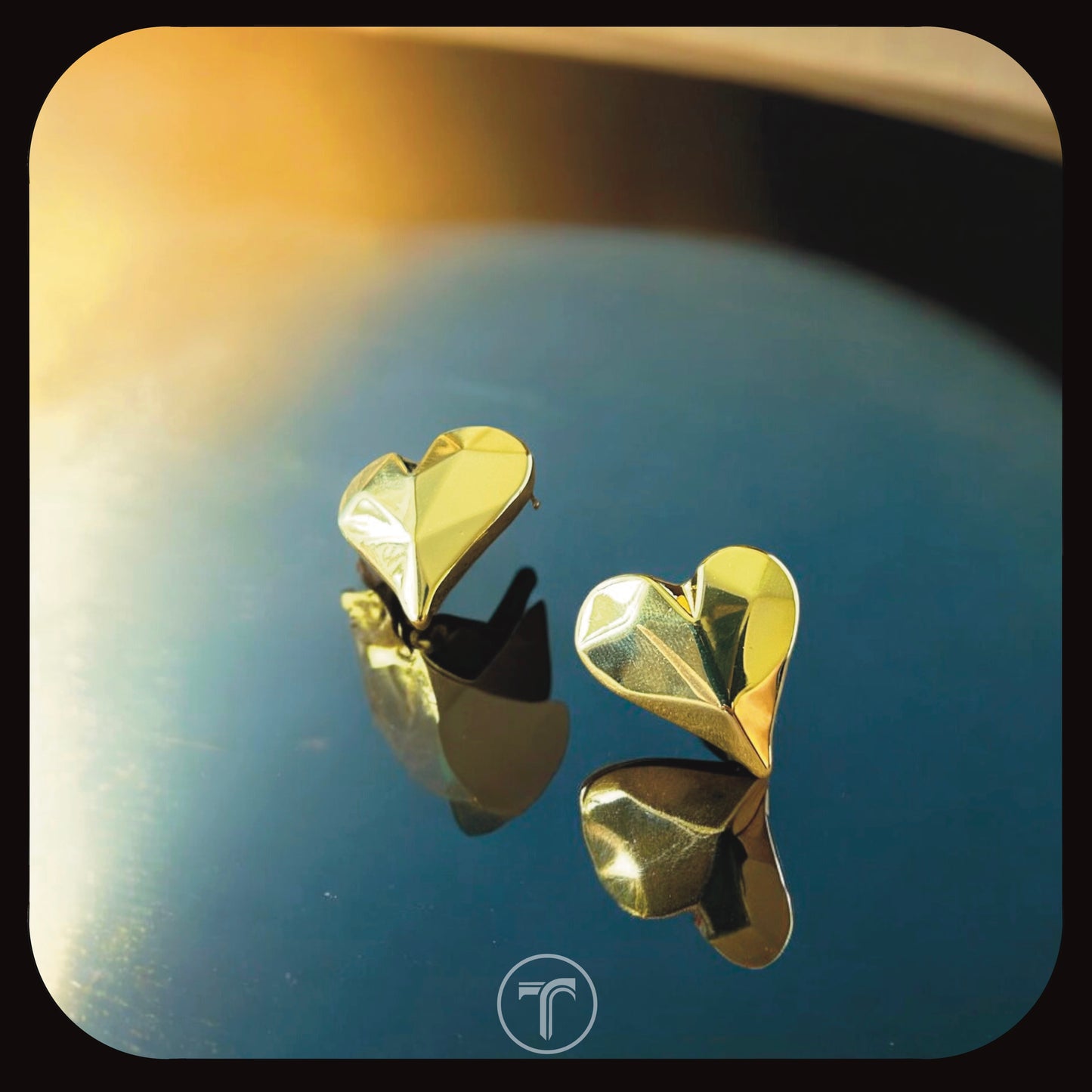 The Origami Heart Ear Studs