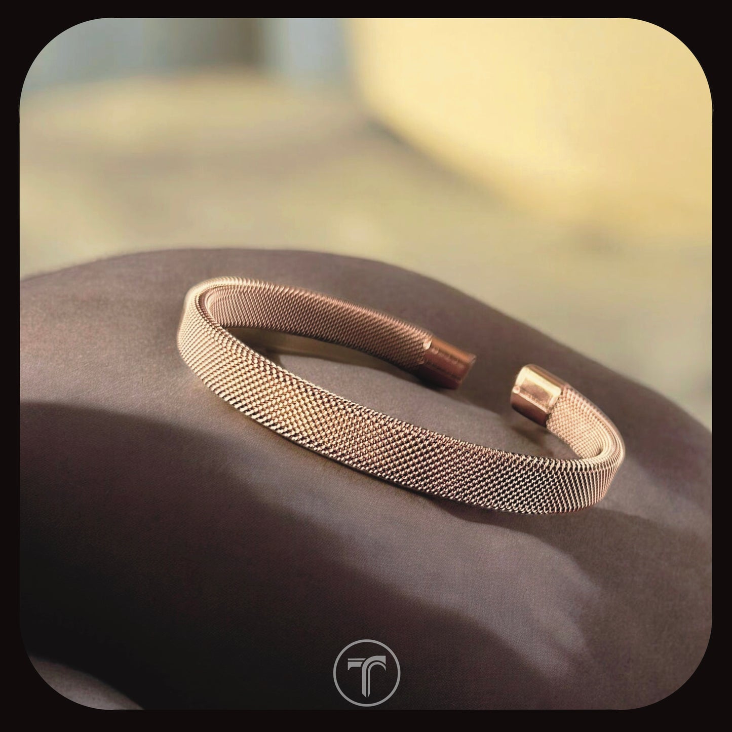 The Rose Gold Mesh Kada