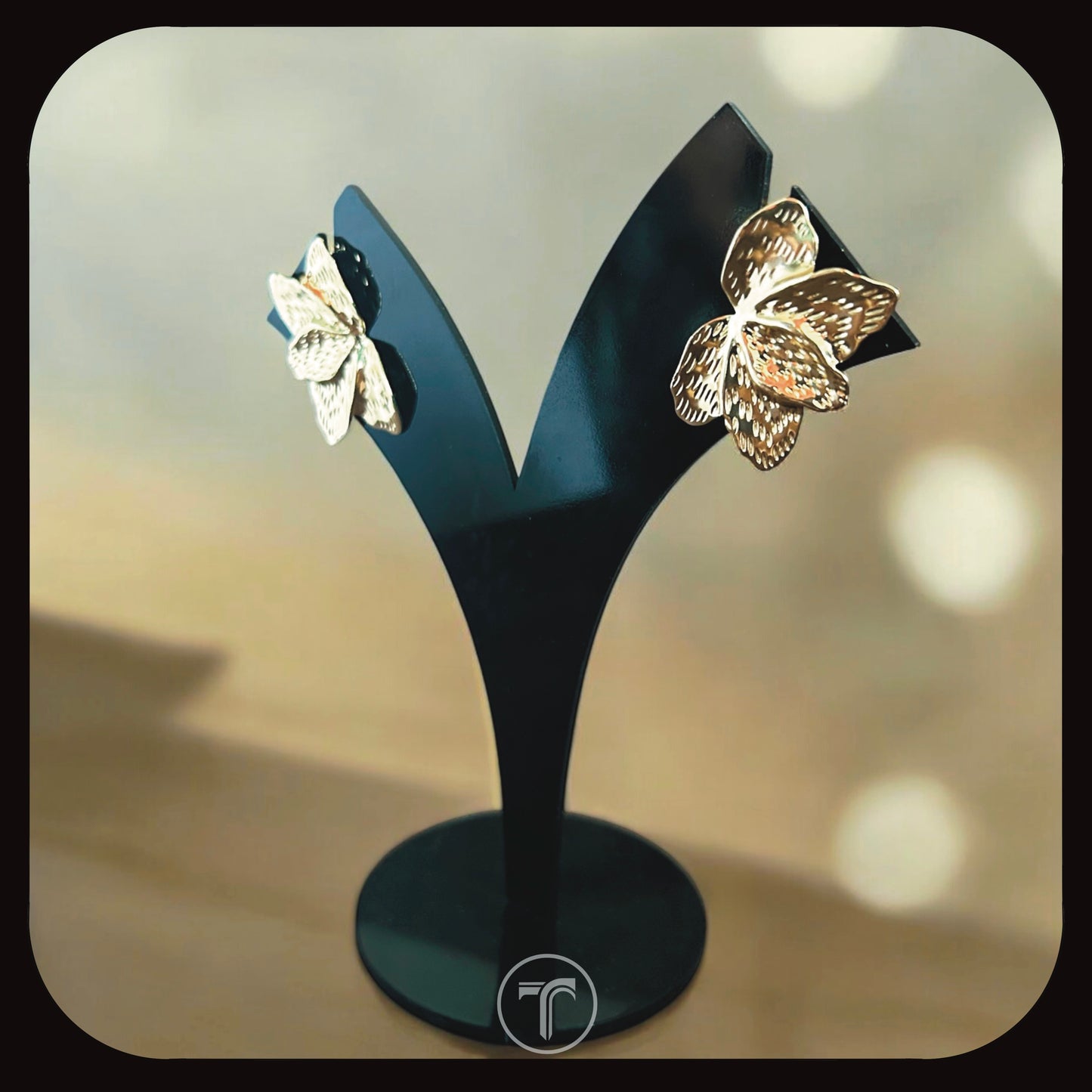 The Camelia Ear Studs