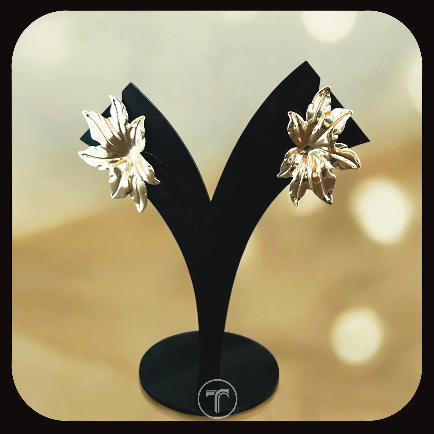 The Camelia Ear Studs