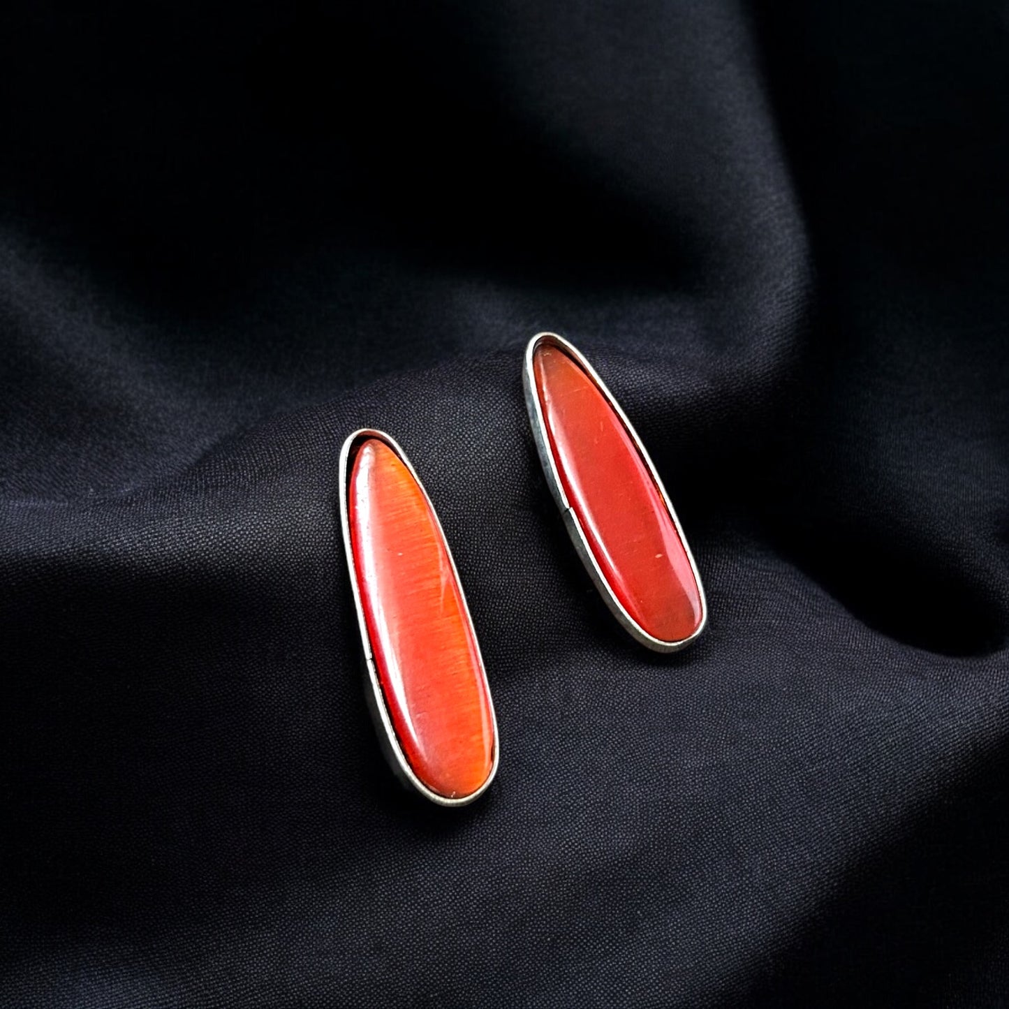 The Vermilion Ear Studs