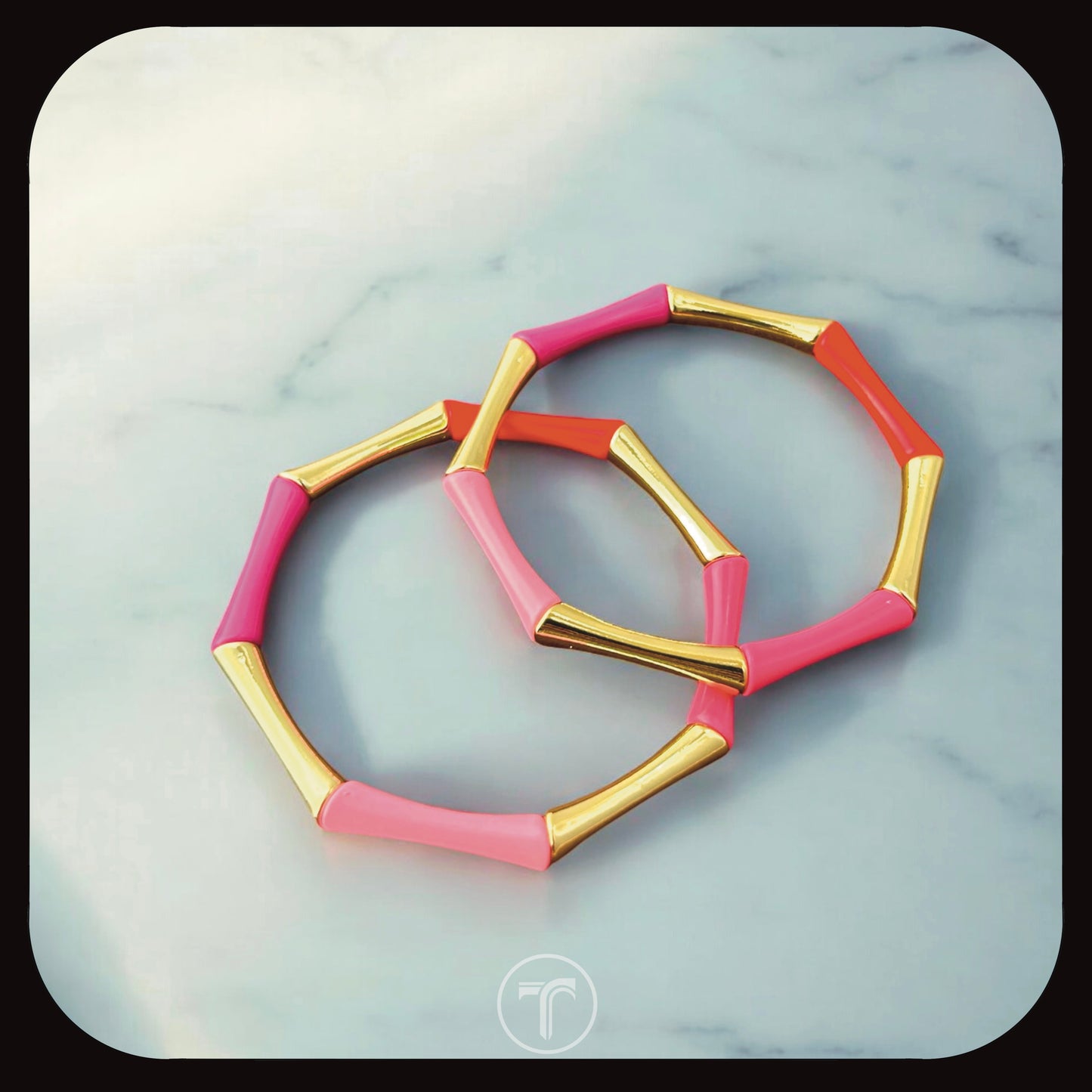 The Fuchia Strechable Bangle (set of 2)