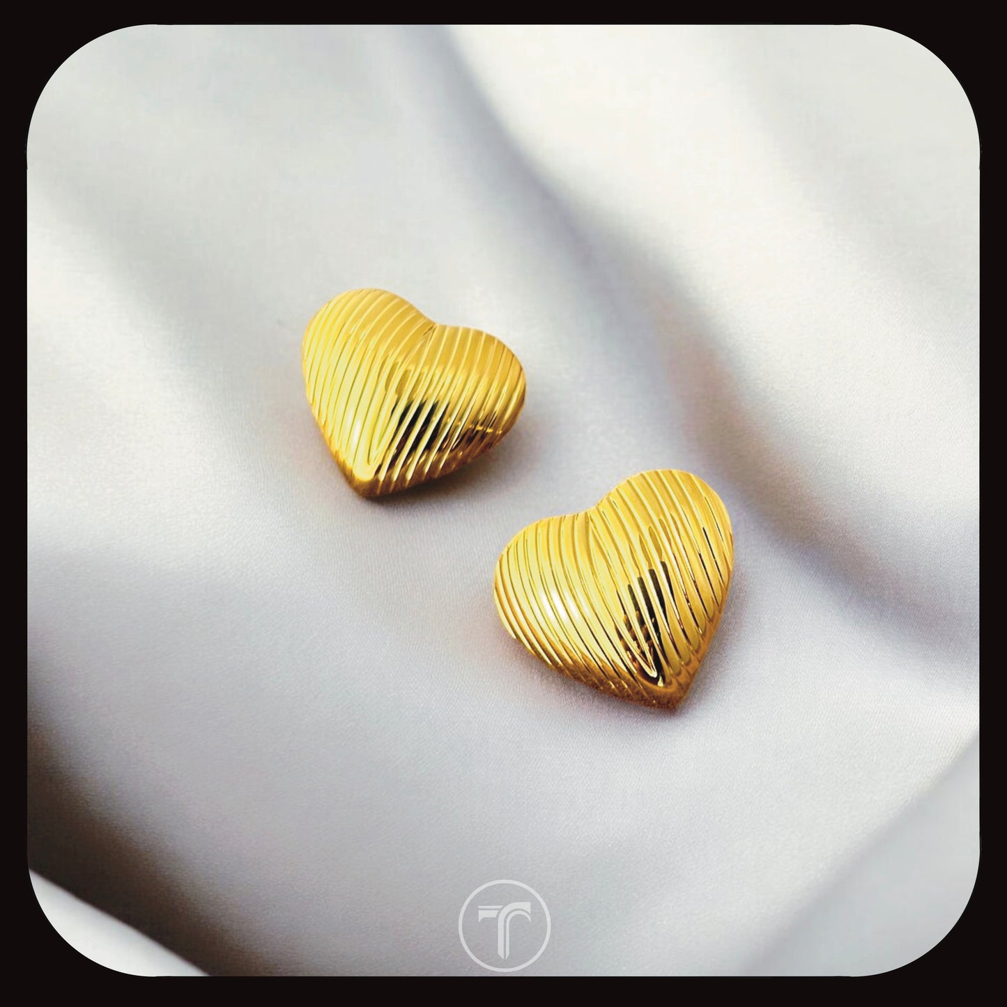 The Hailey Heart Ear Studs