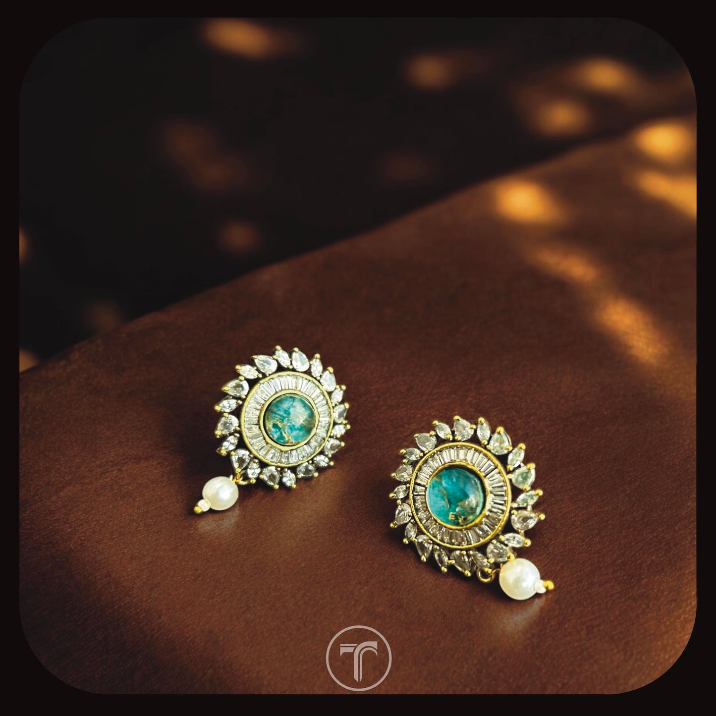 The Rohita Dangler Earrings- Blue