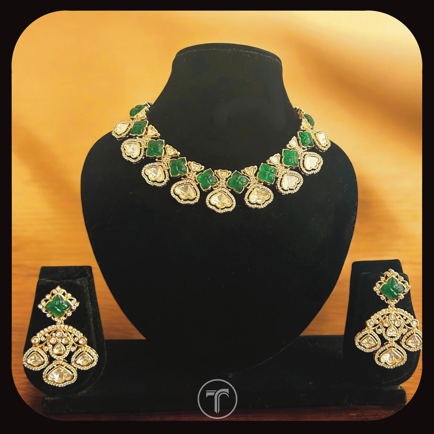 The Dhruti Necklace Set - Green