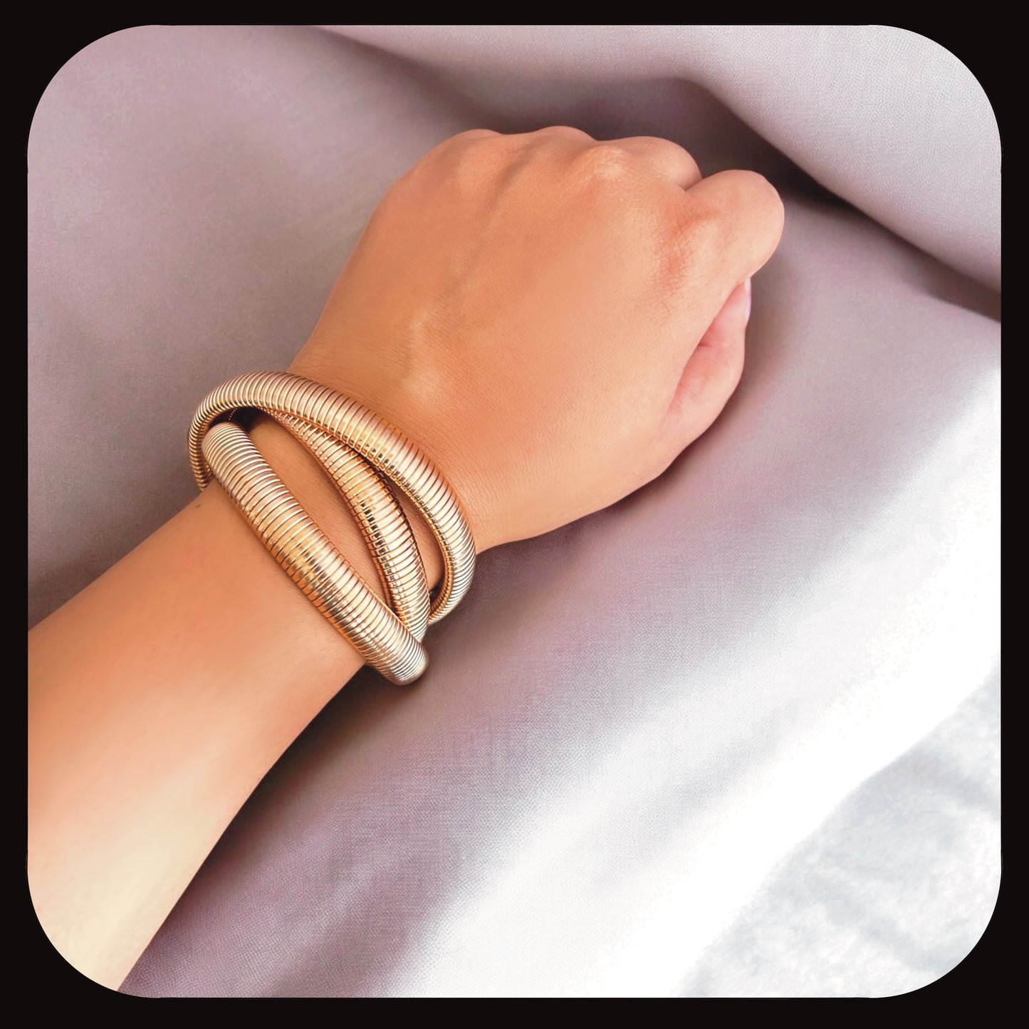 The Eternity Cuff Bangle- Rose Gold