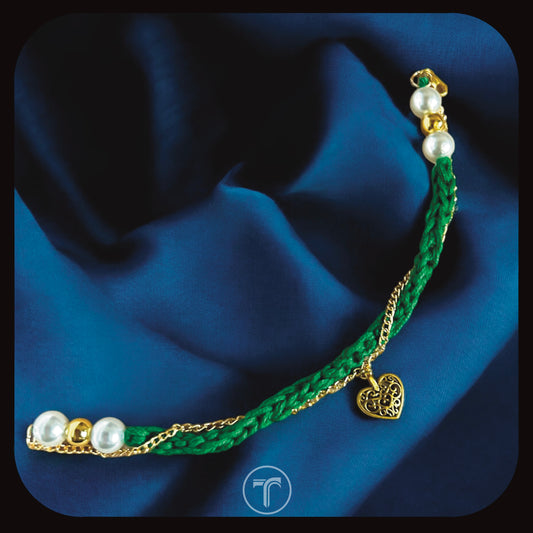 The Golden Heart Charm Rakhi For Him/Her