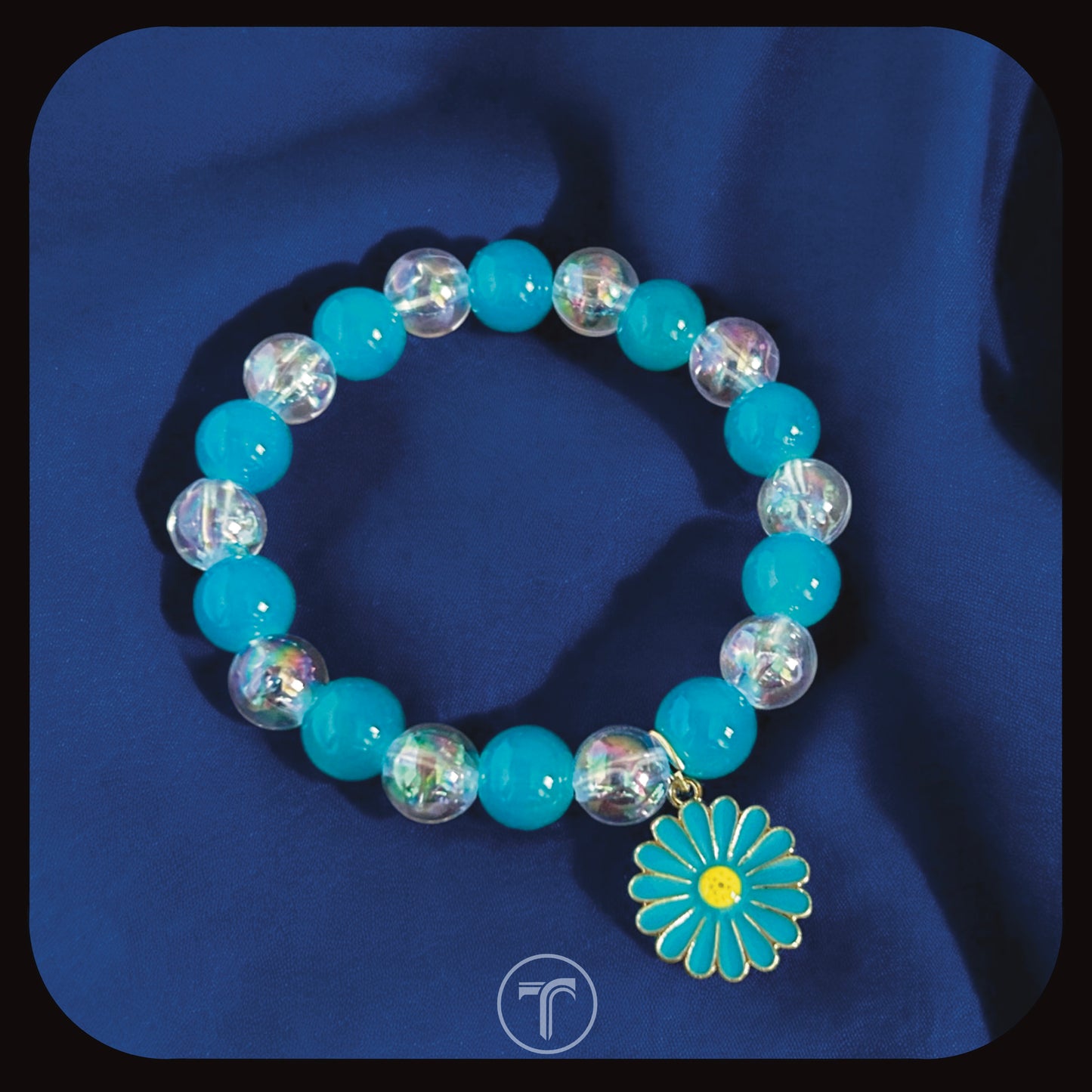 The Blue Flower Charm Bracelet
