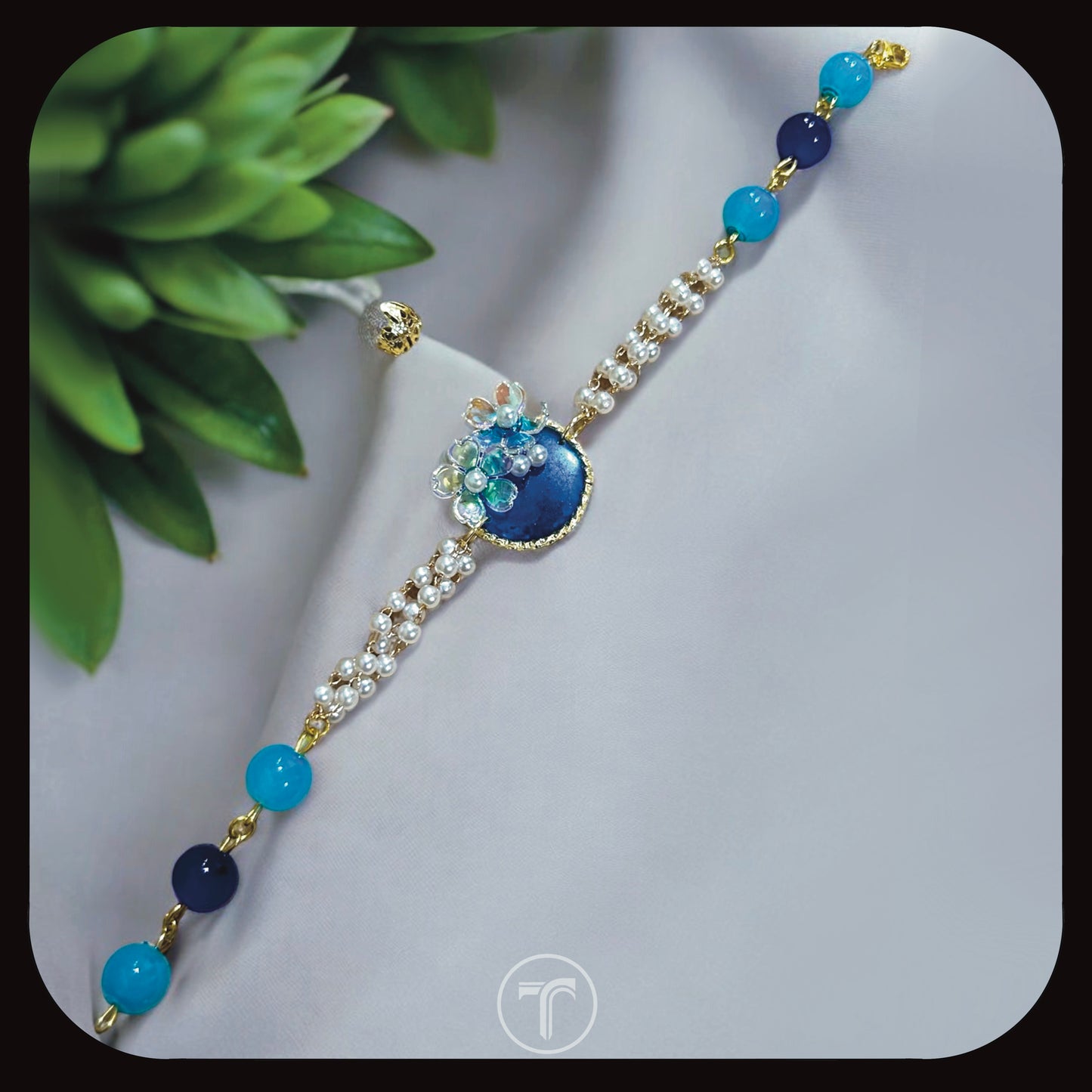 The Blue Floral Rakhi For Him