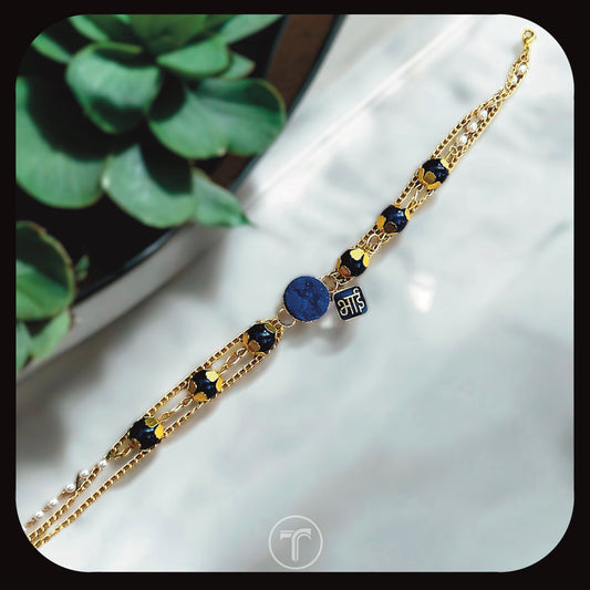 The Classic Blue Bhai Charm Rakhi