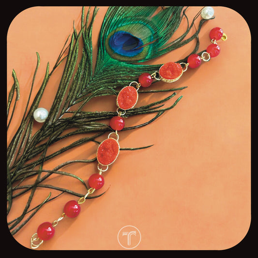 The Red Stone Charm Rakhi For Him
