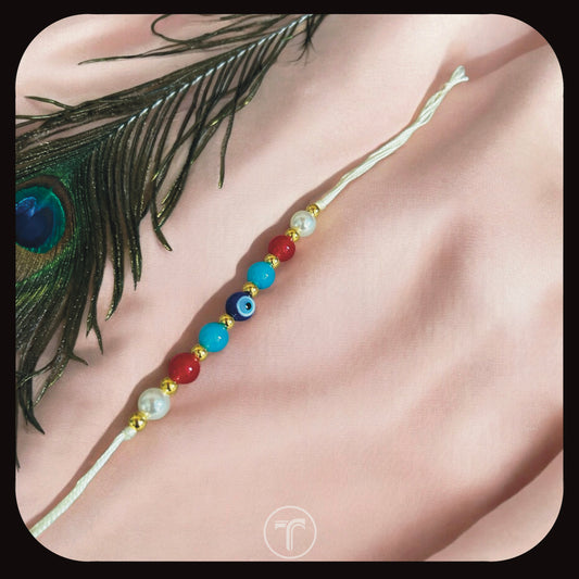 The Multi Color Evil Eye Charm Rakhi For Him