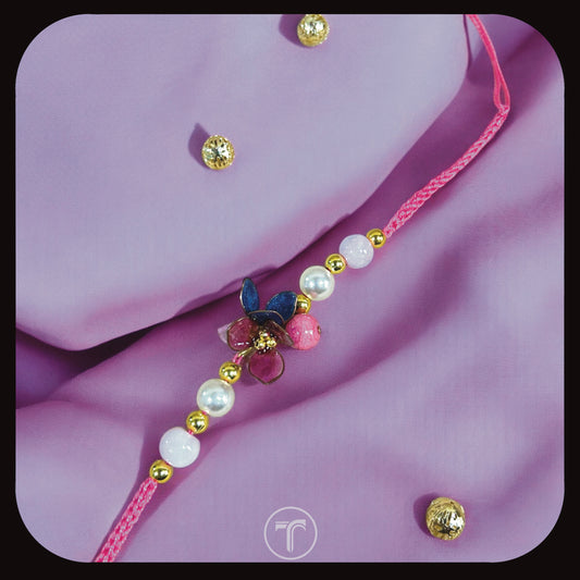 The Chandra Floral Resin Rakhi
