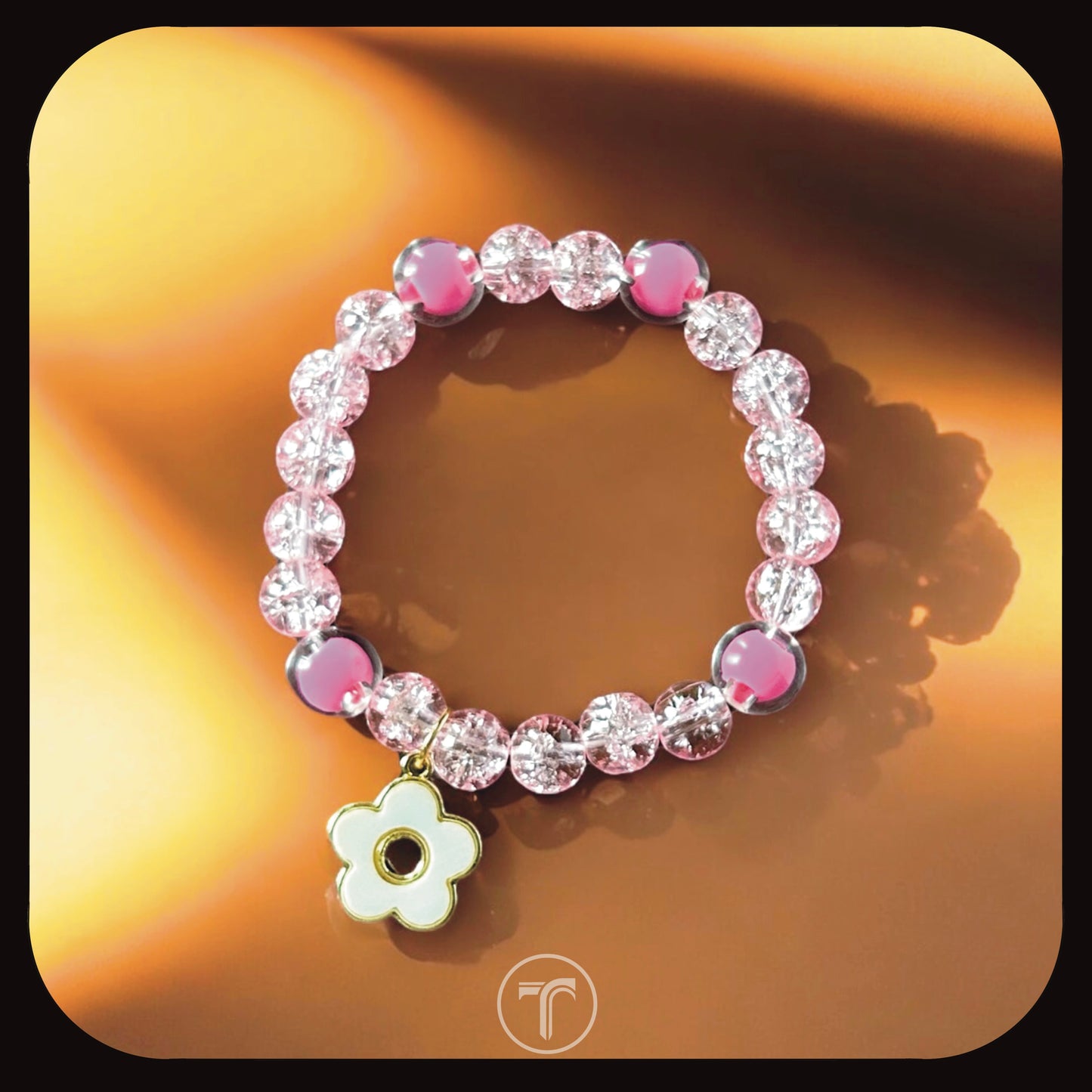 The Flower Charm Bead Bracelet