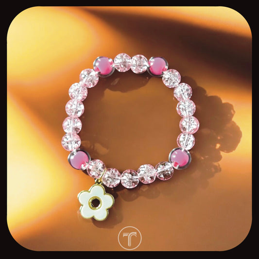 The Flower Charm Bead Bracelet