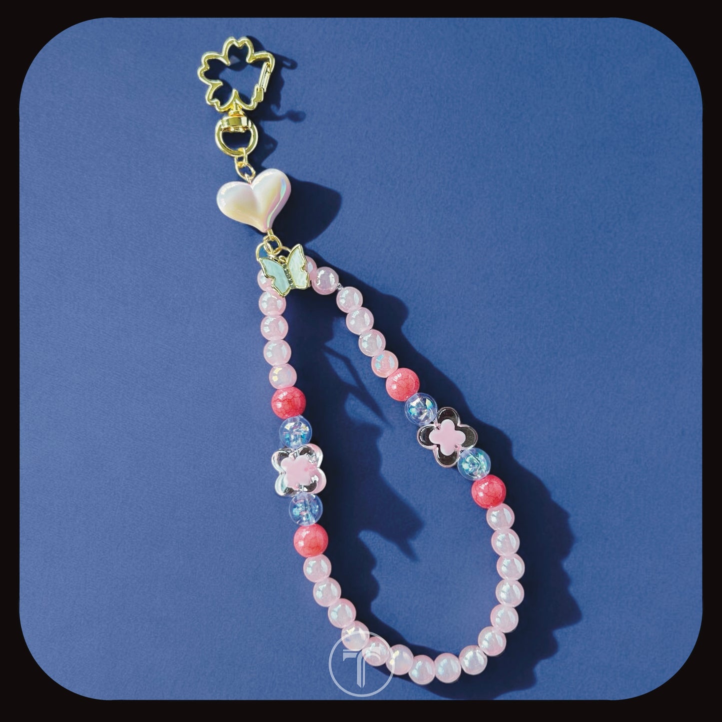 The Pink Hearts Phone Charm