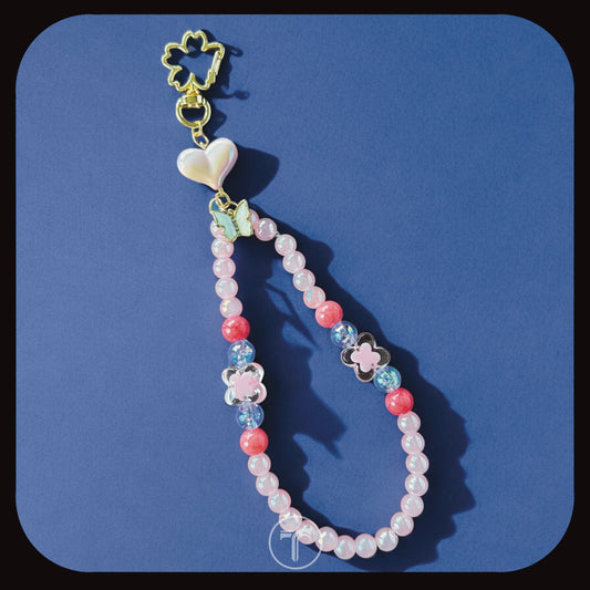 The Pink Hearts Phone Charm