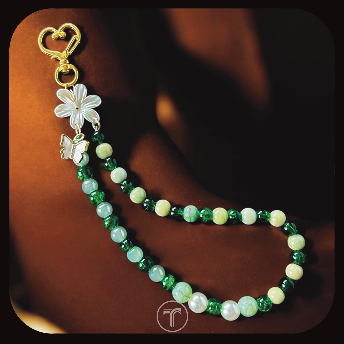 The Pearl Flower Phone Charm