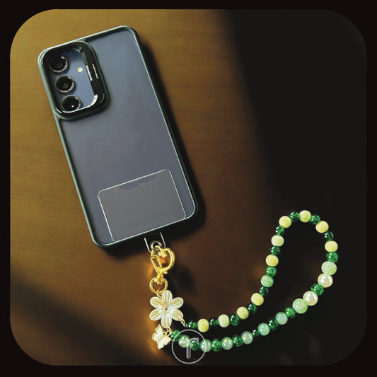 The Pearl Flower Phone Charm