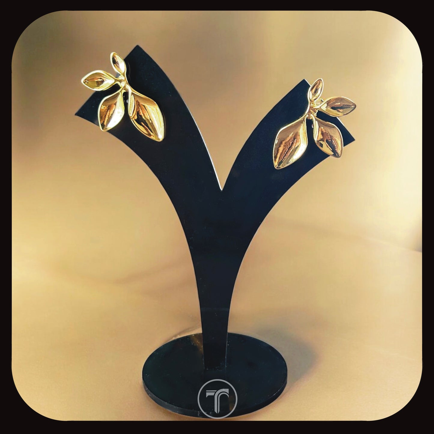 The Golden Flower Ear Studs
