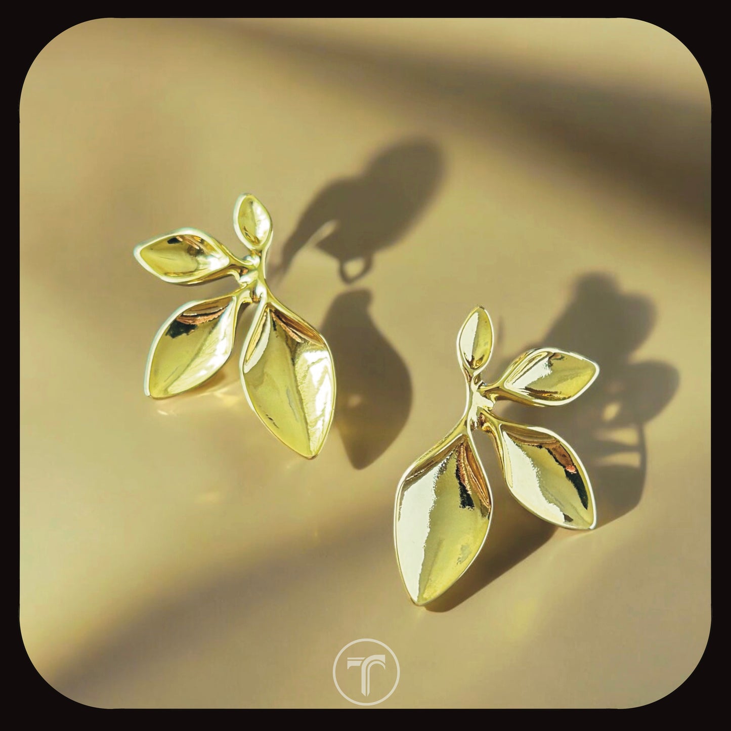The Golden Flower Ear Studs