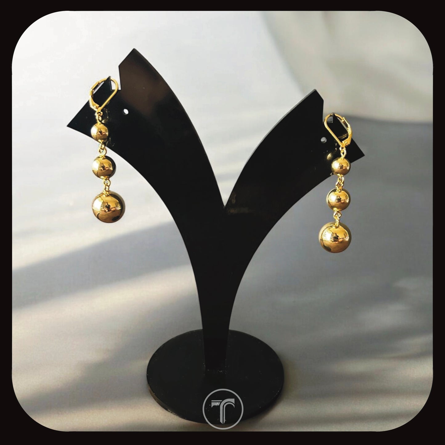 The Gold Drop Hoop Earrings
