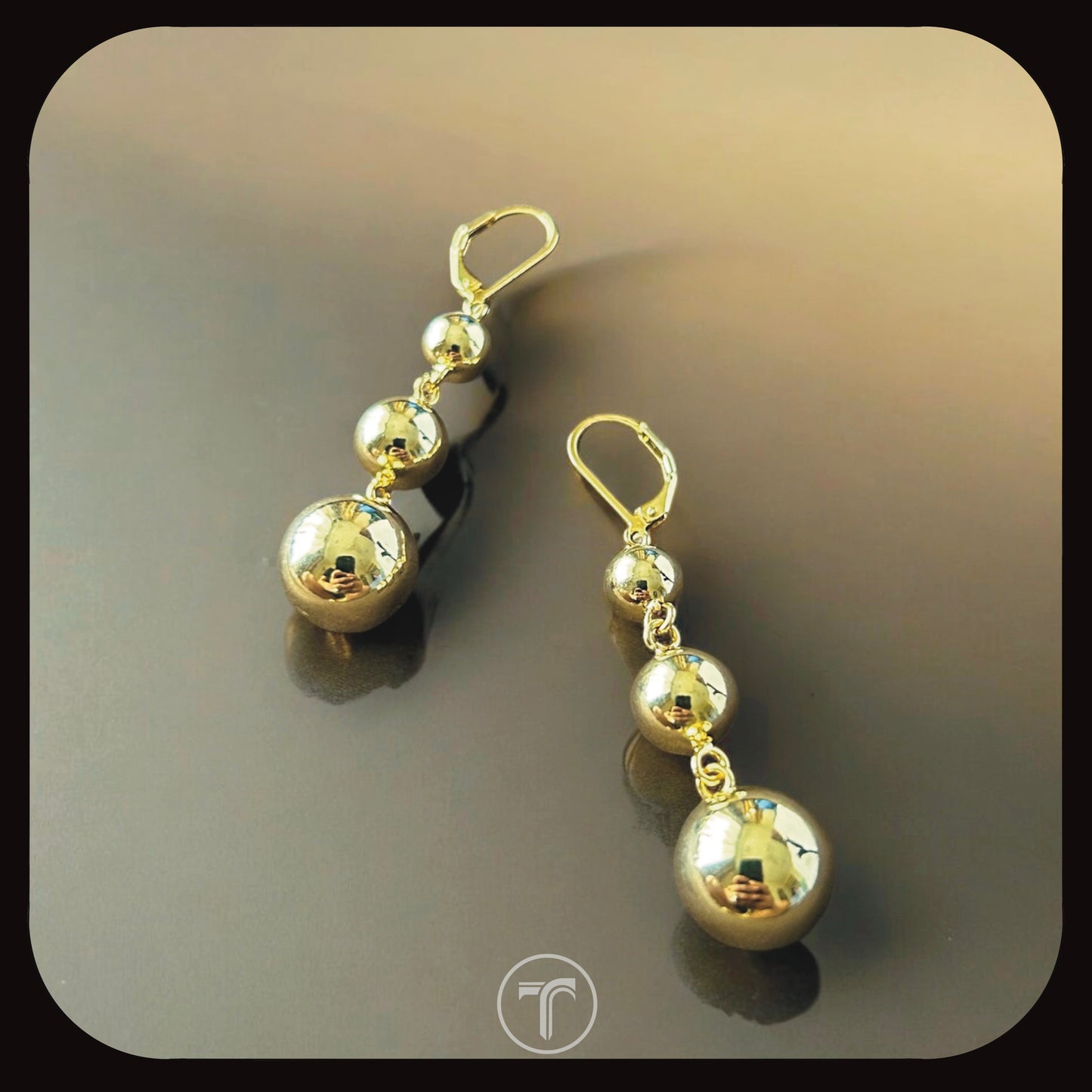 The Gold Drop Hoop Earrings