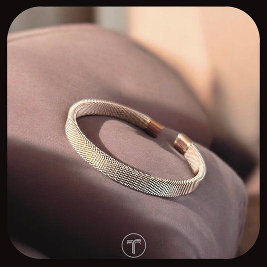The Rose Gold Mesh Kada