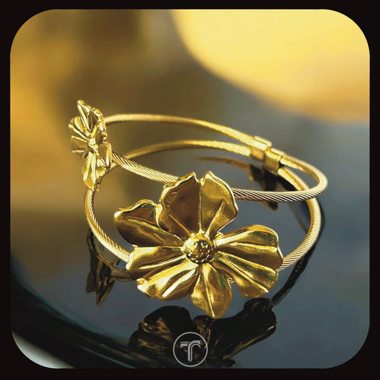 The Floral Cuff Bangle