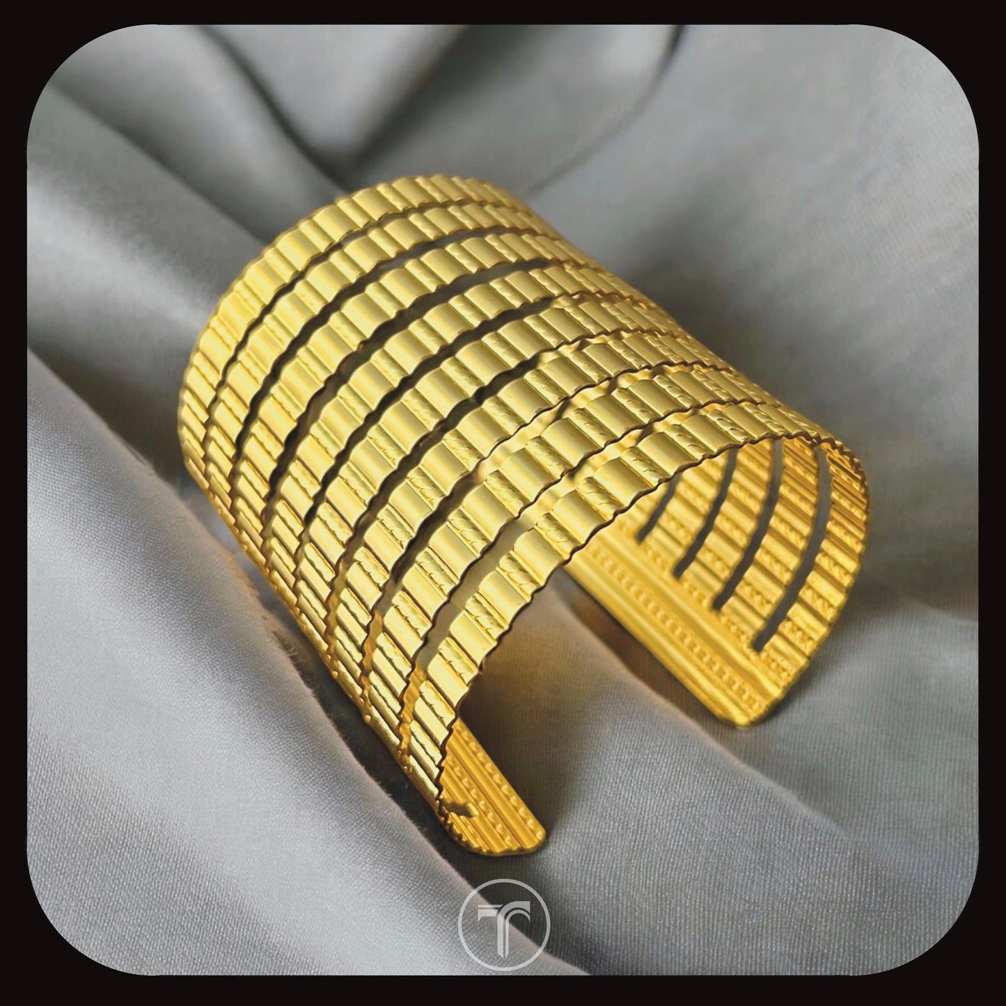 The Lumi Texture Cuff Bangle