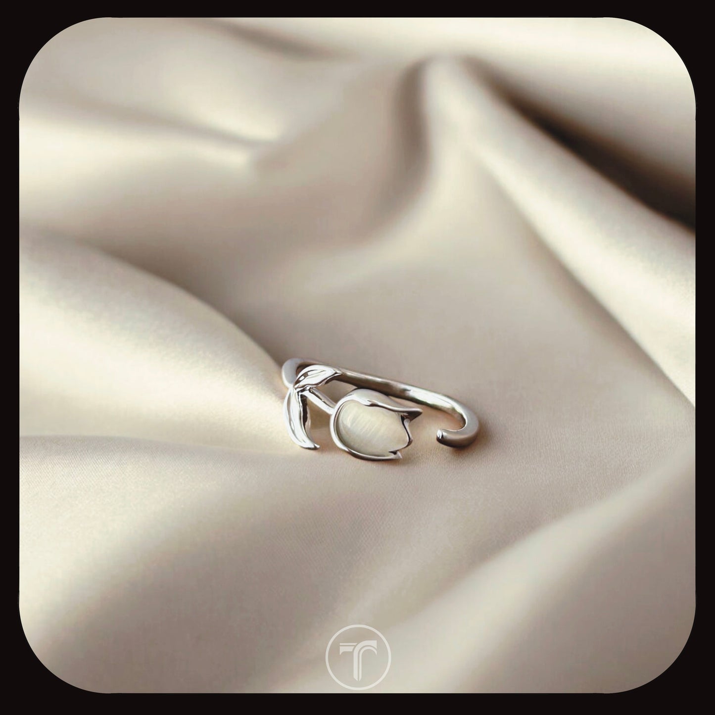 The Mother of Pearl Tulip Ring