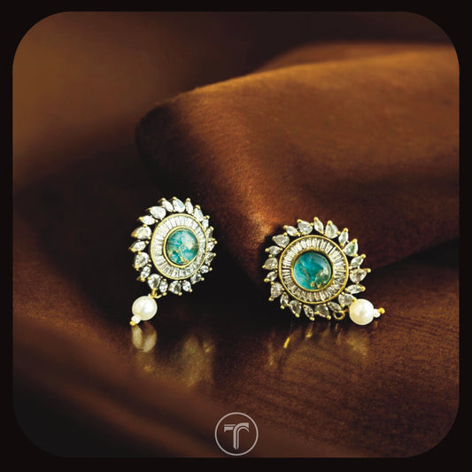 The Rohita Dangler Earrings- Blue