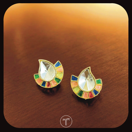 The Jivika Ear Studs- Multicolor